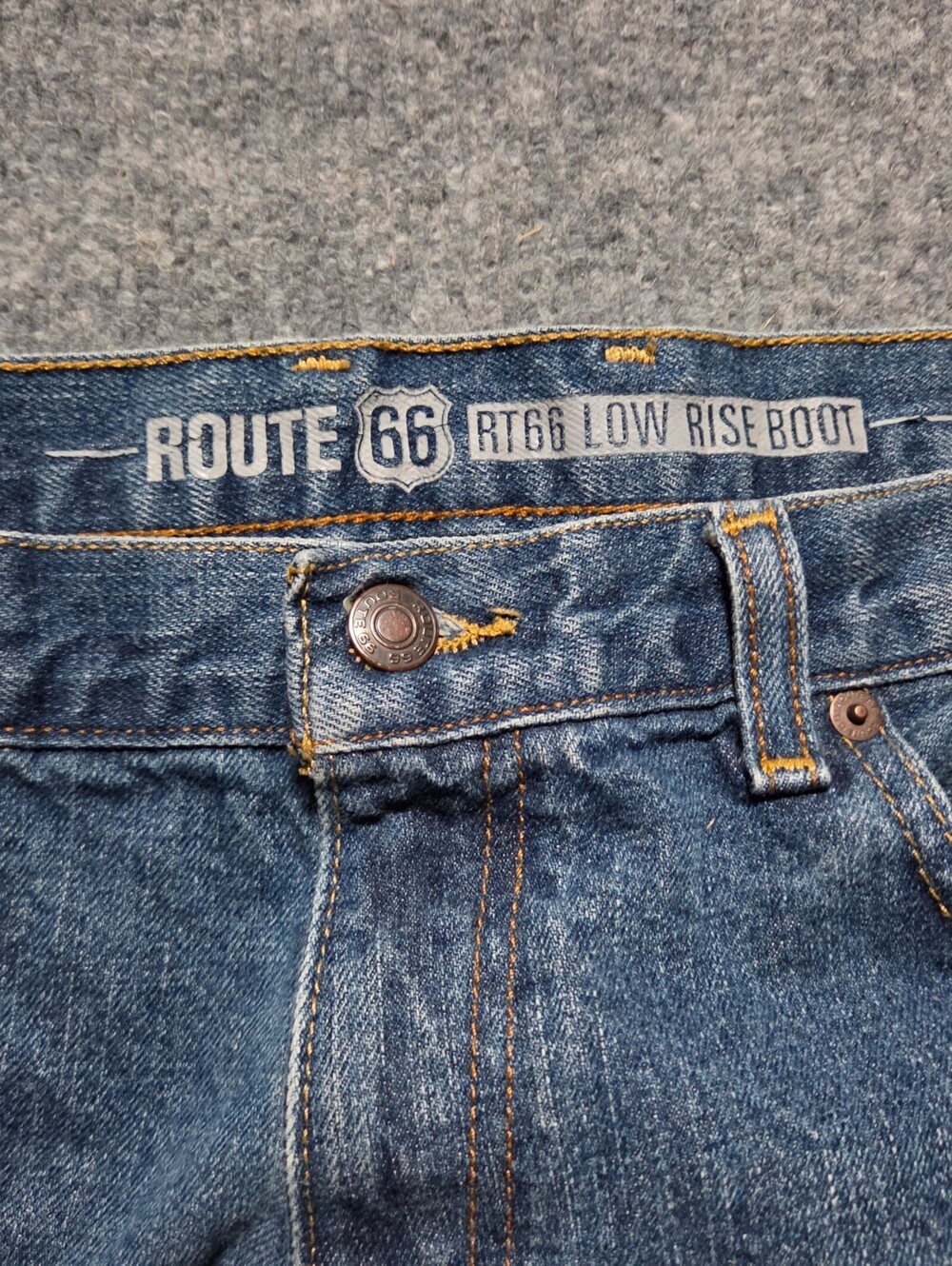 Route 66 RT66 Low Rise Bootcut Jeans 36x29 Blue Cotton